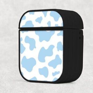 BLUE Cow Print Airpod Case